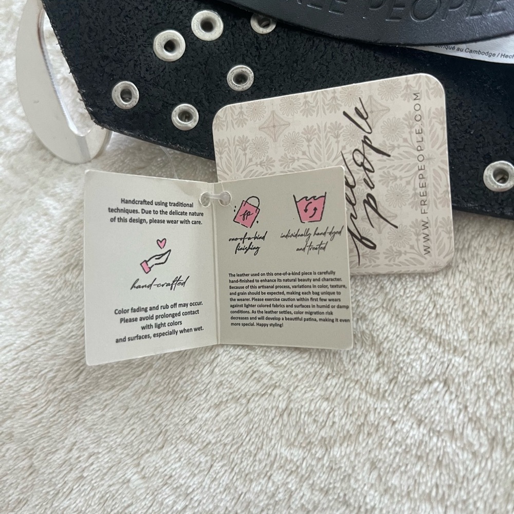 Free People Black Belt with Silver Accents - Picture 5 of 6